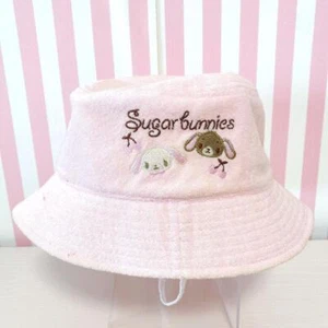 Sanrio Sugar Bunnies Hat Cap Clothing Accessory Pile Pink Shirousa Kurousa JP - Picture 1 of 24