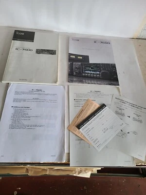 ORIGINAL Icom IC-7600 HF/50 MHz Transceiver Instruction Manual Free Shipping - Image 1 of 4