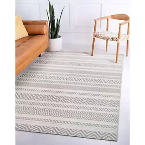 Everald Indoor Outdoor Area Rug, 6-Foot 7-Inch by 9-Foot 6-Inch - Picture 1 of 14