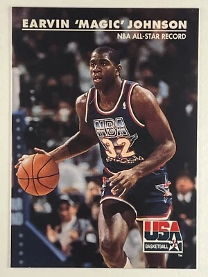 Magic Johnson #34 1992 SkyBox USA Los Angeles Lakers - Image 1 of 2