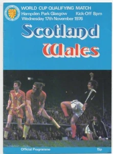 Nov 76 Scotland v Wales World Cup Qualifying - Picture 1 of 1