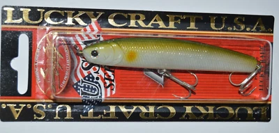 Lucky Craft Wander 95 señuelo de hundimiento 3,75" 3/4 oz perla ayu Foto 1 de 2