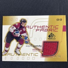 2001-02 SP Game Used Edition WAYNE GRETZKY Authentic Fabric Gold #AF-GR #ed 4/50