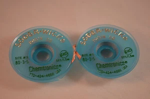 2x ORIGINAL Chemtronics-80-3-5-Braid,Desoldering,Rosin SD ,5Ft - Picture 1 of 4