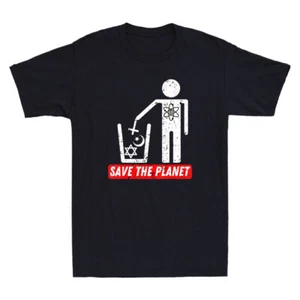 Save The Planet, Humanist Anti Religion Atheist Atheism Vintage Men's T-Shirt - Picture 1 of 8