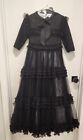 Marchesa Black Ruffle Detail Tulle Gown Girl's Size 12 Brand New Condition