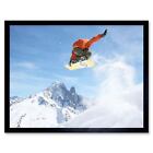 Photograph Sport Motion Shot Snowboard Jump Air 12X16 Inch Framed Art Print