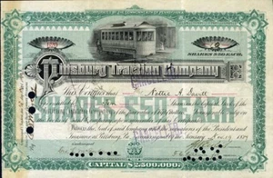 1889 Pittsburg Traction Co Stock Certificate - Picture 1 of 1