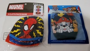 Marvel ~ Spider-Man ~Kids Cloth Face Mask -3-Pack Washable +Paw Patrol Face Mask - Picture 1 of 5