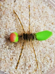 Micro Gurgler Panfish Fishing Flies (chartreuse) - Picture 1 of 4