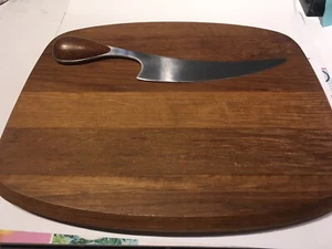 Dansk Teak Cutting Board And Knife Denmark - Picture 1 of 10