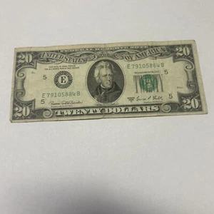 1969c Twenty Dollar Federal Reserve Note C Series - Vintage - Rare - Picture 1 of 2