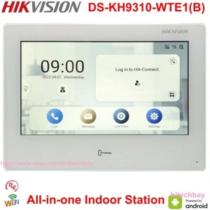 DS-KH9310-WTE1(B) All-in-One Indoor Station 7" Android Colorful Montior PoE WiFi - Afbeelding 1 van 11