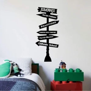 Jumanji Brantford Pathway Sign Wall Sticker Vinyl Art Decal Decor Kids Room Home - Picture 1 of 5