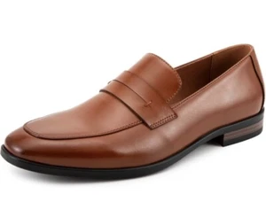 Men's Leather Formal Penny Loafers Classic Slip-On Dress Shoes Size 11 - Picture 1 of 8