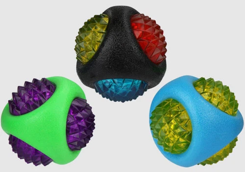 Multipet Ruff Enuff Diamond Light Up Ball Toy for Dogs - Image 1 of 1