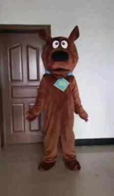 史酷比狗棕色人物花式连衣裙卡通吉祥物服装成人套装 — 第 1/4 张图片