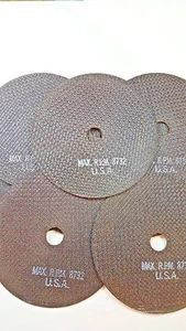 7" Metal Cutoff, 10 pcs, 7/8" Arbor Hole, 5/64" Thick, Dbl. Reinforced, New,USA - Picture 1 of 1