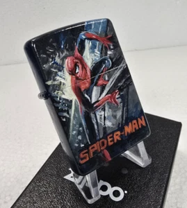 GENUINE Zippo Lighter SPIDER-MAN RICHARD WALLICH ART Painted 2012 NEW IN BOX - Picture 1 of 10
