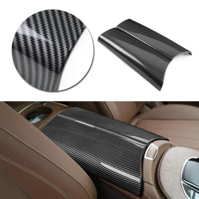 Cubierta tapa reposabrazos consola fibra carbono para Mercedes Benz clase E W213 2016-2021 Foto 1 de 4