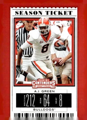 A.J. Green 2019 Panini Contenders Draft Picks Collegiate #1 Georgia Bulldogs - Image 1 of 2