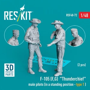 F-105 (F, G) Thunderchief Male Pilots (in a standing position - type1) 2pcs 1:48 - Picture 1 of 3