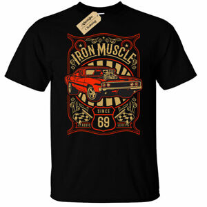 Fer Muscle T-Shirt Rétro Vintage Voiture Américain Hommes T-Shirt Vêtements