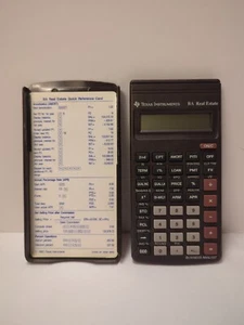 TEXAS INSTRUMENTS TI BA Real Estate Calculator w/ Cover *For Parts* - Picture 1 of 2