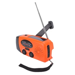 6000mAh Solar Kurbel Notfallradio AM/FM/NOAA Wetteralarm Orange - Bild 1 von 22