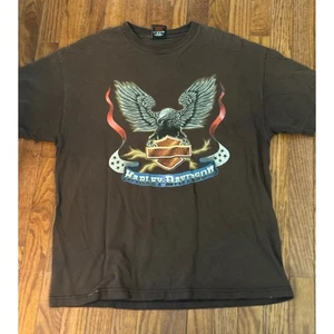 Vintage Harley Davidson Graphic T Shirt - XL - Kitty Hawk - Picture 1 of 4