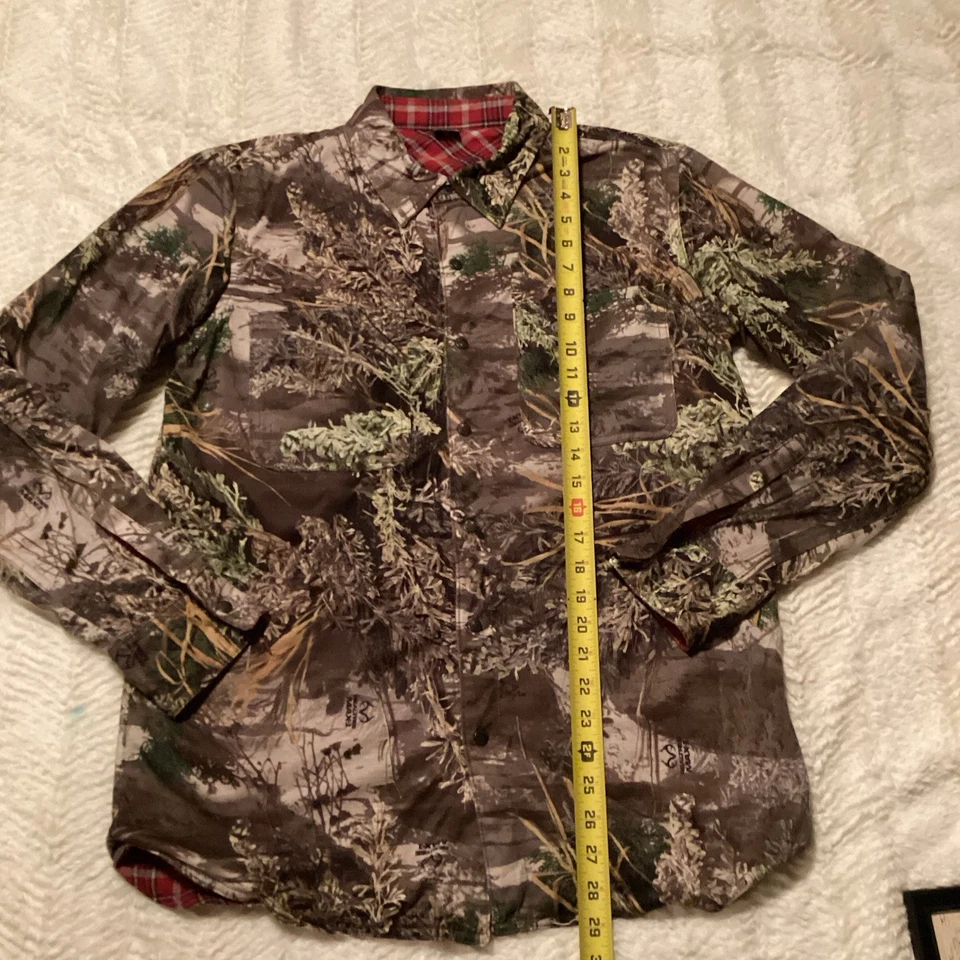 Vintage Buck Commander Realtree Camo Flannel Reversible Button Up Hunting Shirt - Image 1 of 4