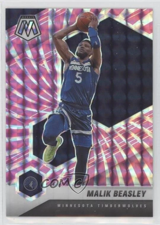 2020-21 Panini Mosaic FOTL FOTL Mosaic Pink Swirl Prizm /11 Malik Beasley #162 - Image 1 of 2