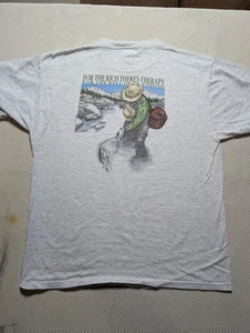 90s Vintage 4 Rich People There Is Therapy 4 The Rest Of Us There Is Fishing Tee XL - Bild 1 von 4