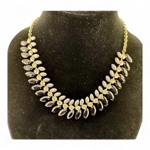 Retired Premier “Blake” Tri-Tone Marquis Rhinestone Gold Tone Necklace - Picture 1 of 5