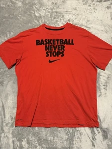 Camiseta Dri-Fit de baloncesto Nike para hombre talla XL roja de manga corta - Imagen 1 de 5