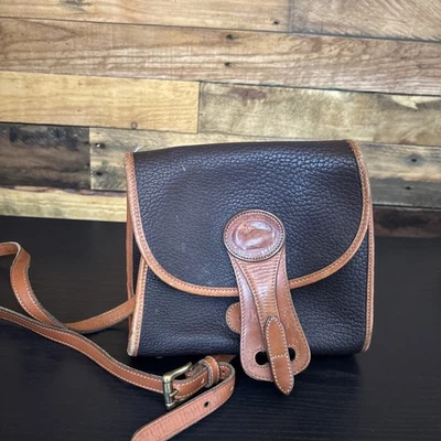 Vintage Dooney & Bourke All Weather Leather Essex Crossbody Bag Black Pebbled - Image 1 of 4
