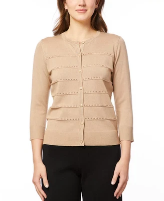 Suéter Top Melissa Paige Para Mujer Talla L Rayas Pointelle Foto 1 de 4