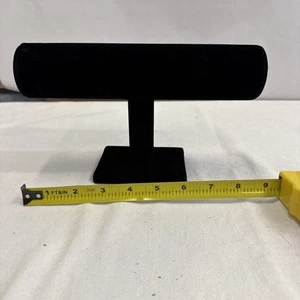 Cobarde Plegable Negro Terciopelo Collar Busto Caballete Cadena Collar Soporte Organizador - Imagen 1 de 1