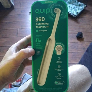 Quip 360 Oscillating Toothbrush Rechargeable w/ Traveling Case + Refills-NEW! - Picture 1 of 2