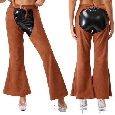 Mujeres Vaqueros Chaps Vaquera Disfraz Juegos con disfraces Halloween Rodeo Vestir Pantalones Informales Foto 1 de 3
