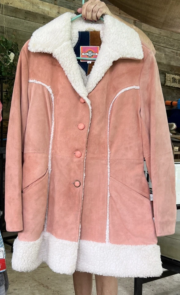 NWT Vintage Ms Pioneer Suede Womens 12 Fleece lined Button Front USA Made Jacket - Image 1 of 4