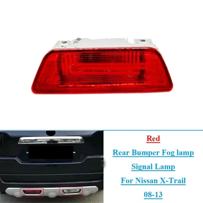 Car Rear Bumper Fog lamp Signal Lamp Red For Nissan X-Trail XTrail 2008-2013 Foto 1 de 4