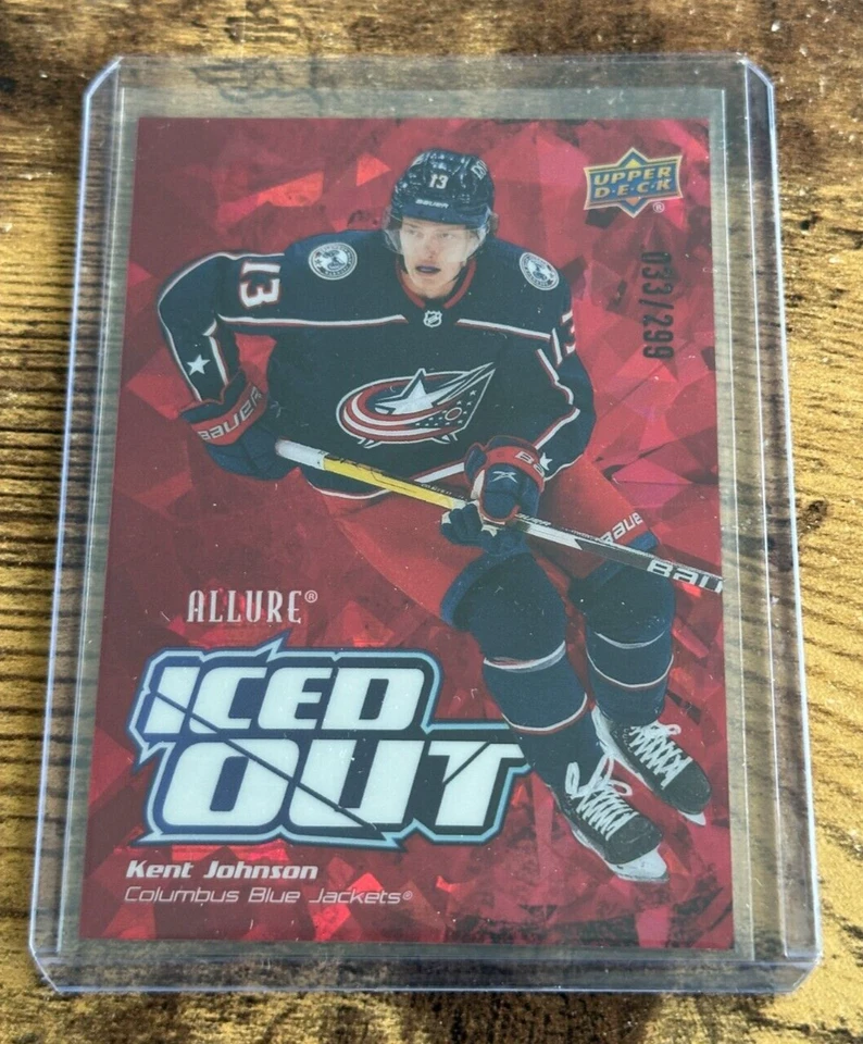2022-23 Upper Deck Allure Iced Out Red /299 Kent Johnson #IO-1 Rookie RC - Image 1 of 1