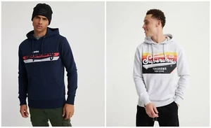 Superdry Mens Embossed Classic Lite Hoodie Pullover Sweatshirt Jumper Top XS-3XL - Picture 1 of 13