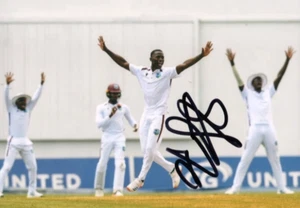 WEST INDIES CRICKET: SHAMAR JOSEPH SIGNED 6x4 TEST ACTION PHOTO+COA - Picture 1 of 1
