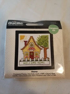 Bucilla "Home " Unopened Counted Cross Stitch Kit with Frame - Picture 1 of 2