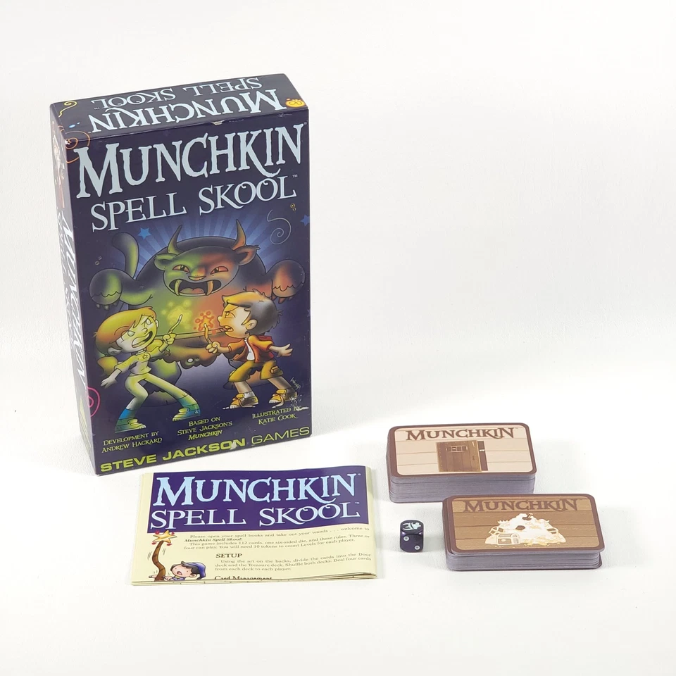 Munchkin Spell Skool Card Game by Steve Jackson Complete Game Open Box - Image 1 of 4