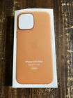 Apple Leather Case with MagSafe for iPhone 13 Pro Max - Golden Brown , Orangish