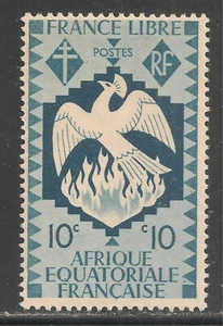 French Equatorial Africa #143 (A8) VF MINT LH - 1941 10c Phoenix Bird - Picture 1 of 1
