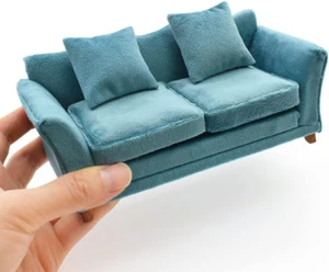 Modern Dollhouse Furniture on 1/12 Scale of Miniature Sofa for Dollhouse Living - Picture 1 of 12